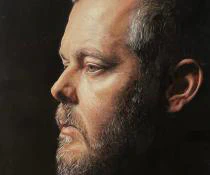 A contemplative side-profile portrait rendered in richly detailed watercolor, capturing quiet strength through dramatic light, shadow, and lifelike realism.