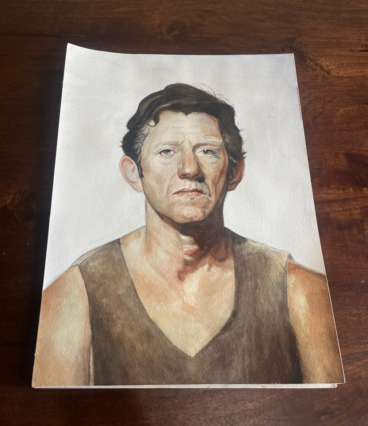 Jerry Lee Lewis Mugshot Watercolor Painting
