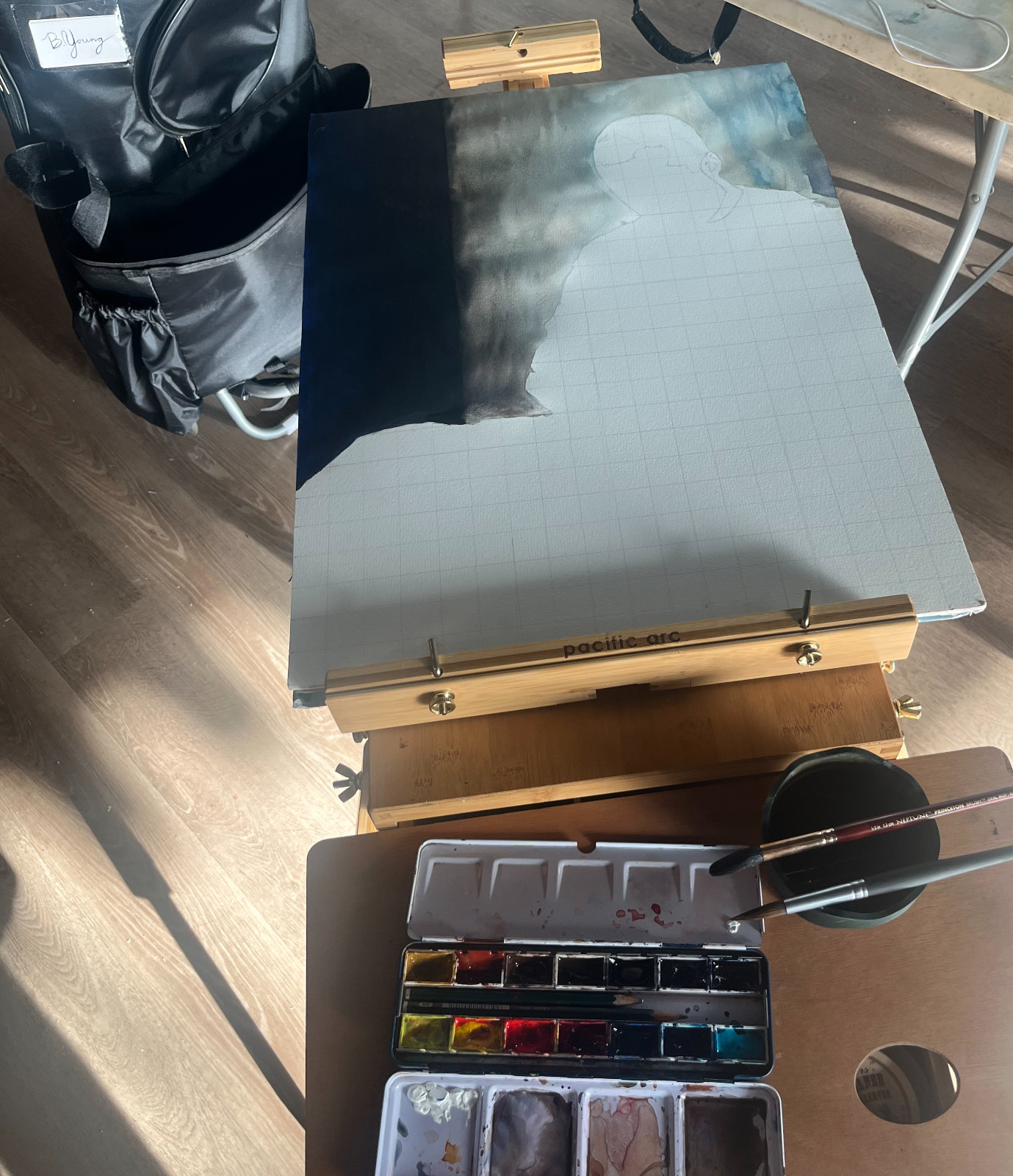 Beginning of a Watercolor Painting